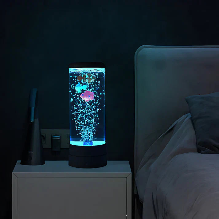 Bubble Fish LED Mood Lamp Calming Light with Water Effect
