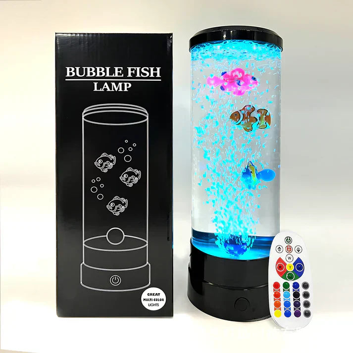 Bubble Fish LED Mood Lamp Calming Light with Water Effect