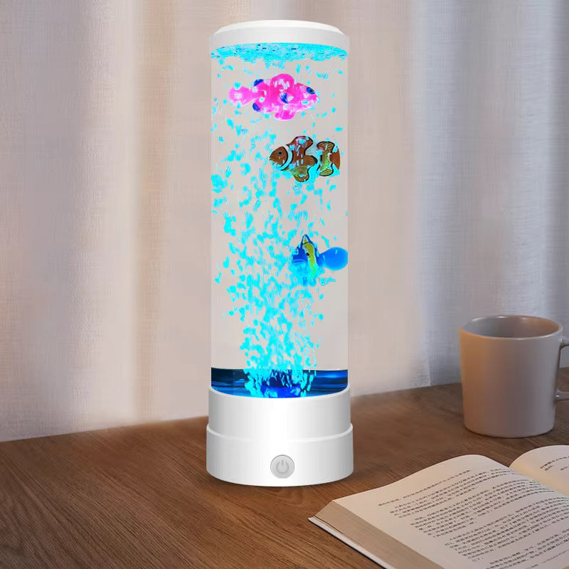 Bubble Fish LED Mood Lamp Calming Light with Water Effect
