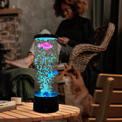 Bubble Fish LED Mood Lamp Calming Light with Water Effect