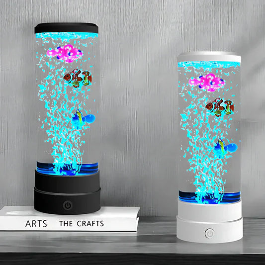 Bubble Fish LED Mood Lamp Calming Light with Water Effect