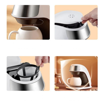 CaféNest Compact Automatic Coffee Maker with Ceramic Cup