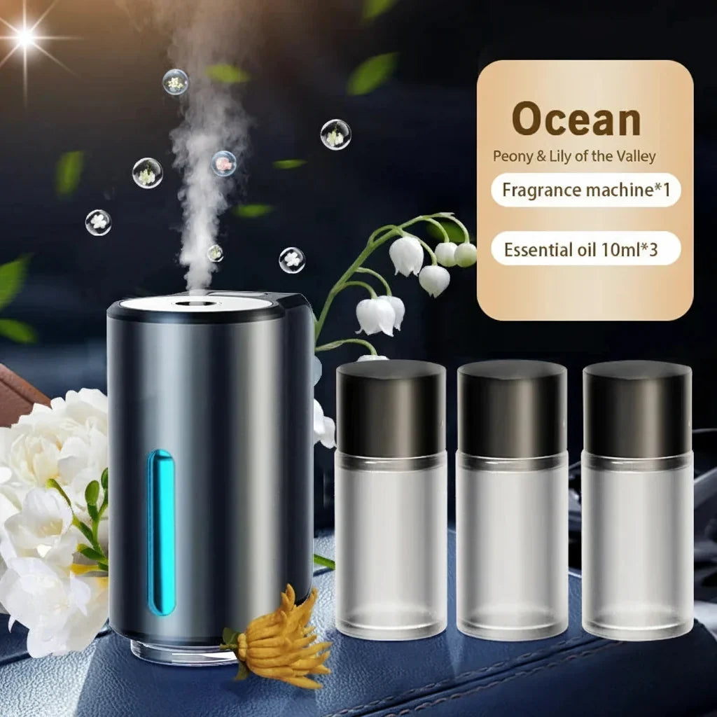 Auto-luchtverfrisser, aromatherapie-diffuser met etherische olie, ventilatieroosterclip, USB