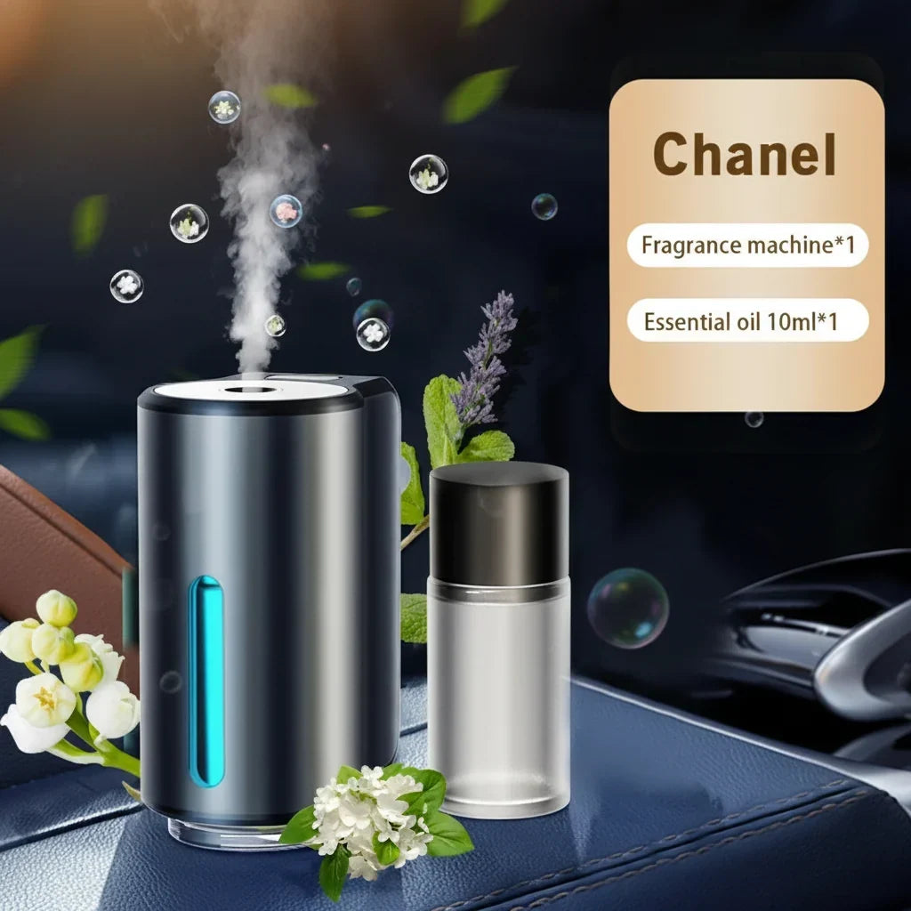 Auto-luchtverfrisser, aromatherapie-diffuser met etherische olie, ventilatieroosterclip, USB