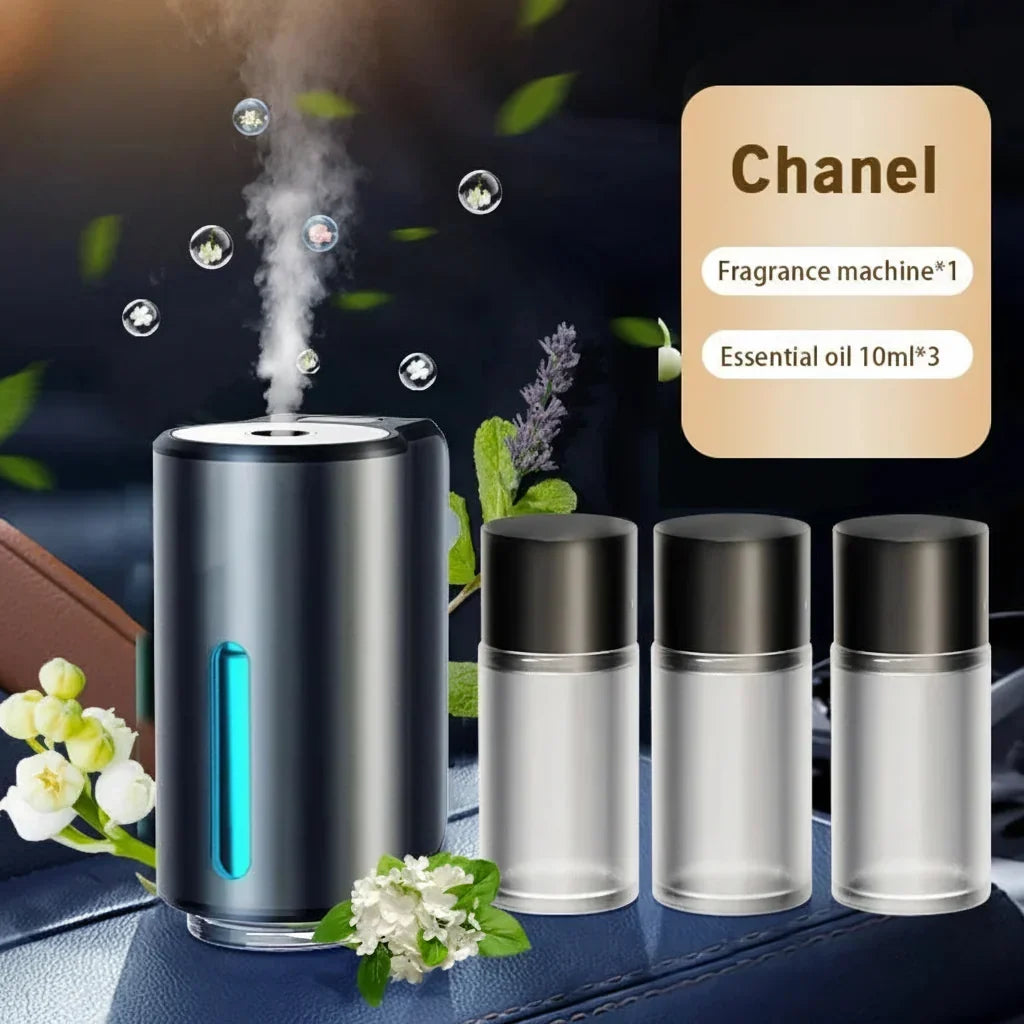 Auto-luchtverfrisser, aromatherapie-diffuser met etherische olie, ventilatieroosterclip, USB