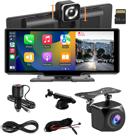CarVision Pro Smart Car Display with CarPlay Android Auto and Dash Camera