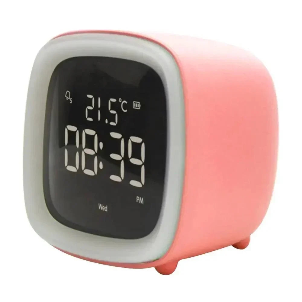 Cartoon Rabbit Alarm Clock with LED Night Light and Digital Display