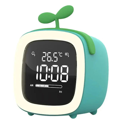 Cartoon Rabbit Alarm Clock with LED Night Light and Digital Display