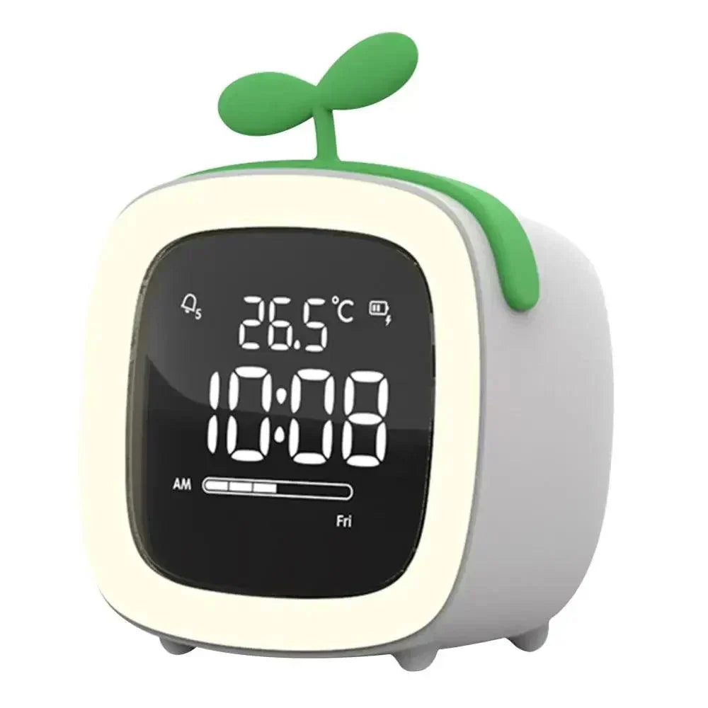 Cartoon Rabbit Alarm Clock with LED Night Light and Digital Display