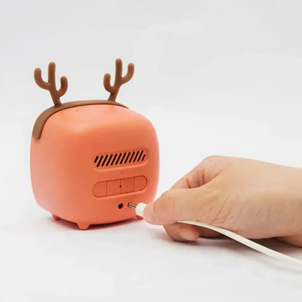 Cartoon Rabbit Alarm Clock with LED Night Light and Digital Display