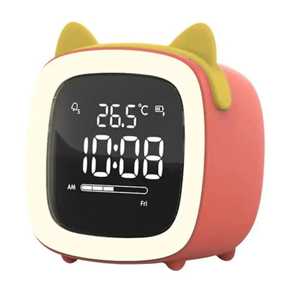 Cartoon Rabbit Alarm Clock with LED Night Light and Digital Display