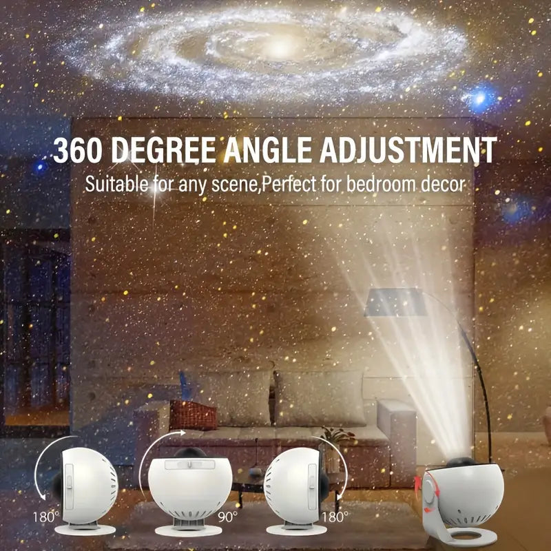 Celestial Dreams Galaxy Projector with 360° Full Room Coverage