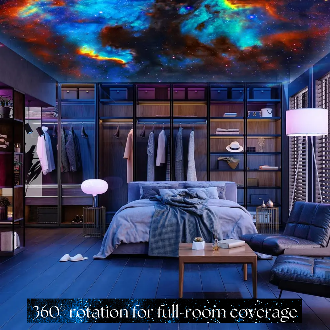 Celestial Dreams Galaxy Projector with 360° Full Room Coverage