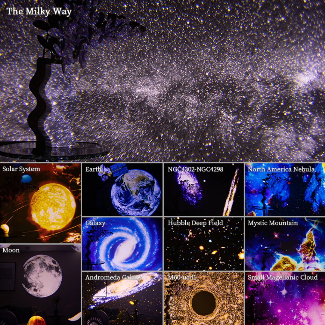 Celestial Dreams Galaxy Projector with 360° Full Room Coverage