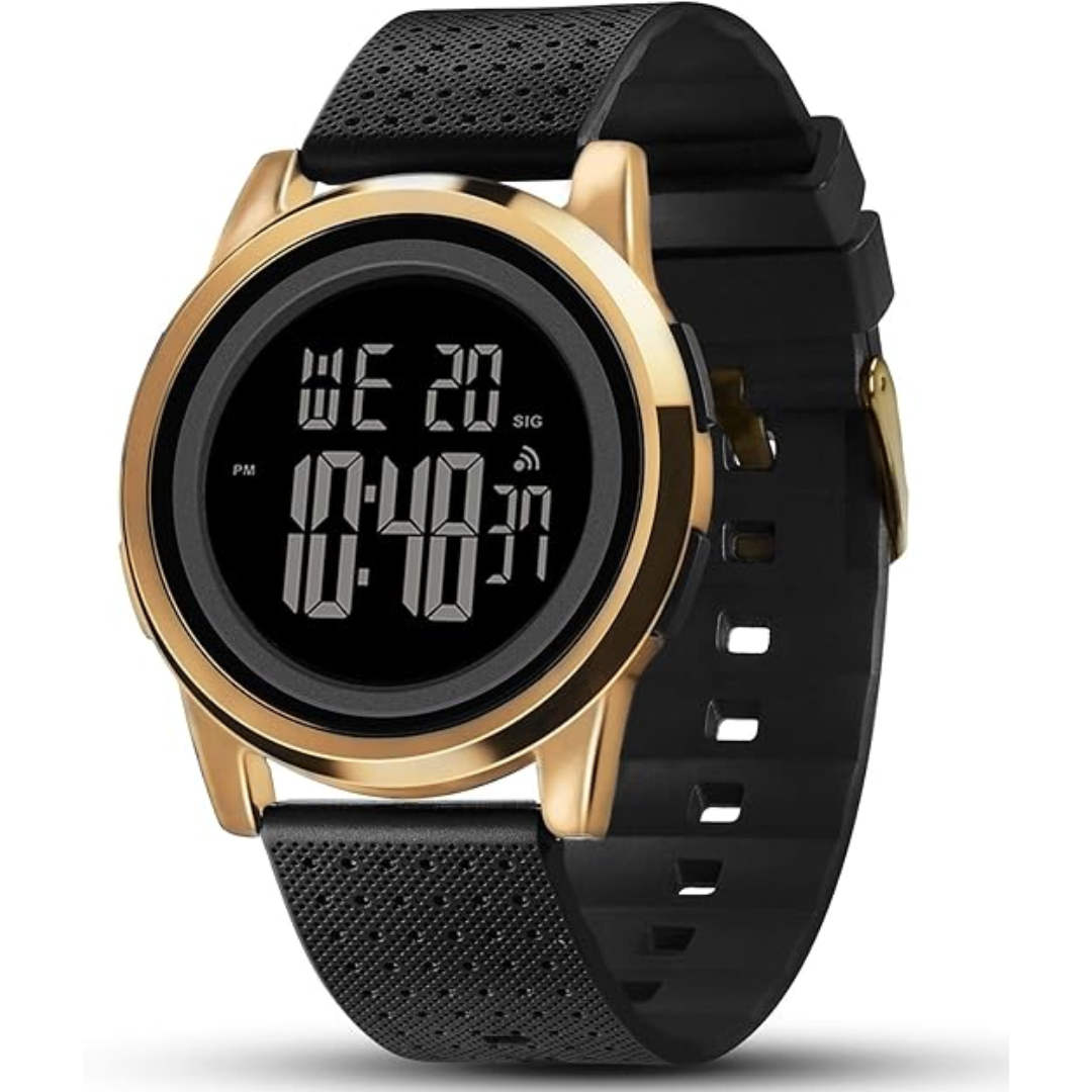 Charlie Ultra-Thin Waterproof Digital Sports Watch for Men with LED Display