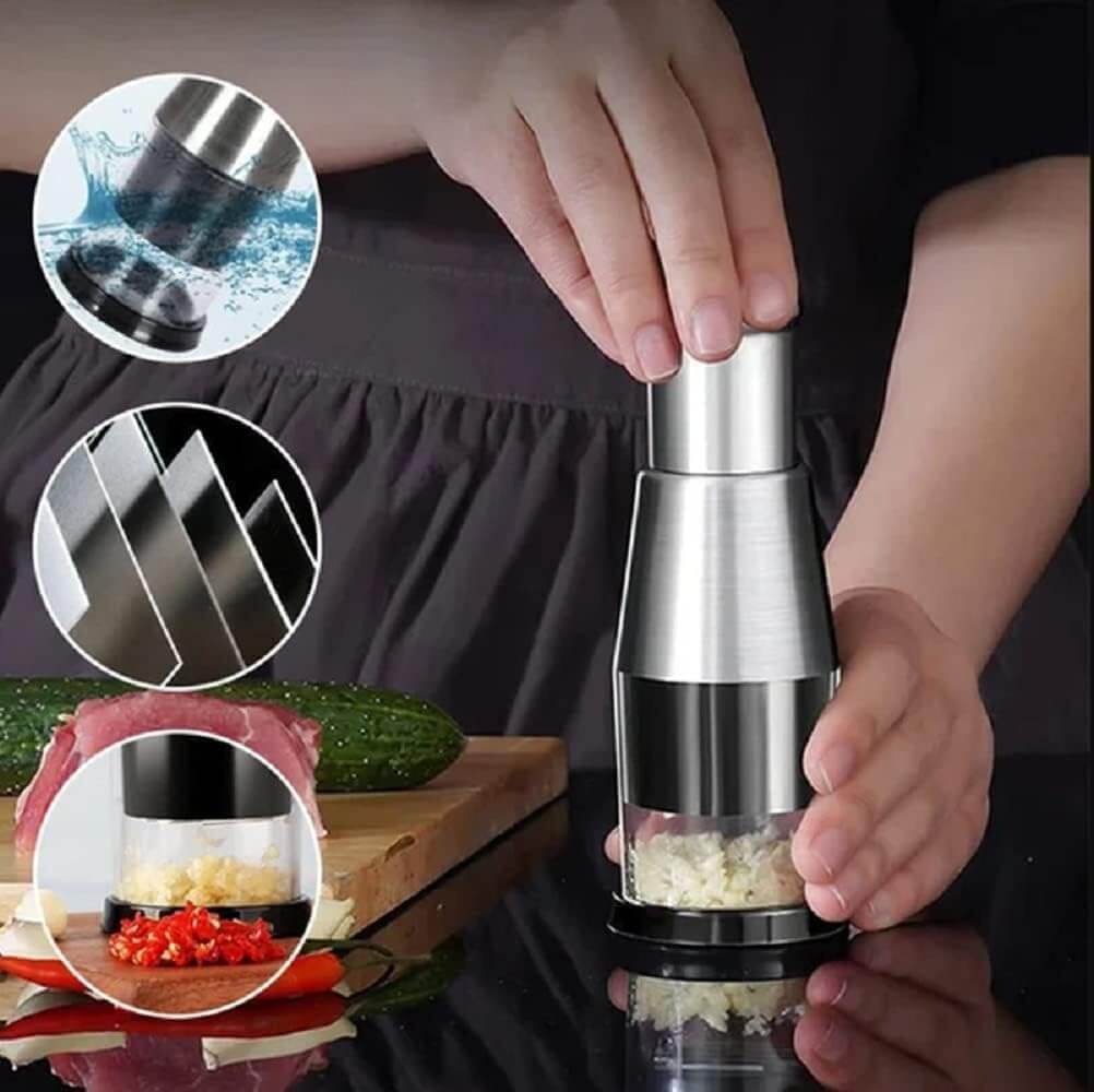 ChefChop Pro Manual Vegetable Chopper with Stainless Steel Blades