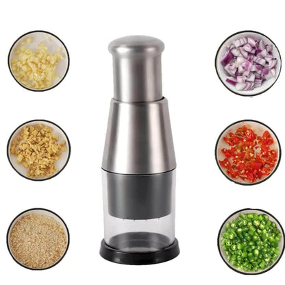 ChefChop Pro Manual Vegetable Chopper with Stainless Steel Blades