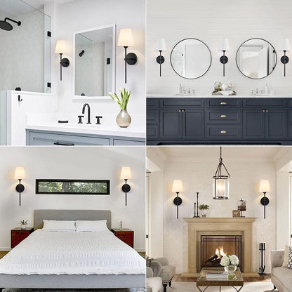 Rechargeable LED Wall Light with Fabric Shade and Adjustable Colors