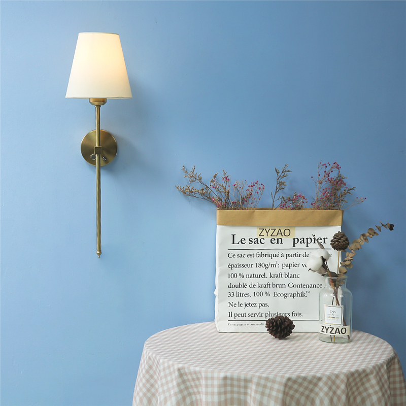 Rechargeable LED Wall Light with Fabric Shade and Adjustable Colors