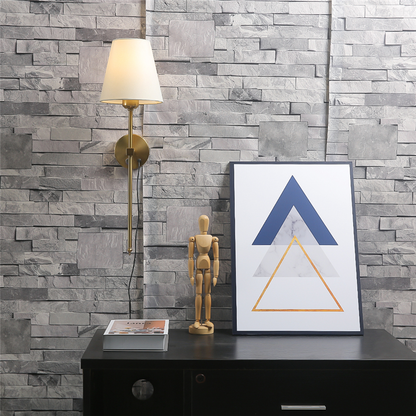 Rechargeable LED Wall Light with Fabric Shade and Adjustable Colors