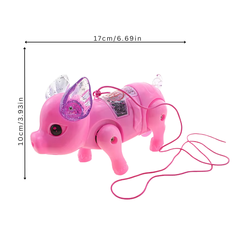 Children's Musical Walking Pig Toy with Lights