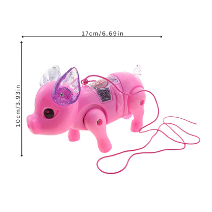 Children's Musical Walking Pig Toy with Lights