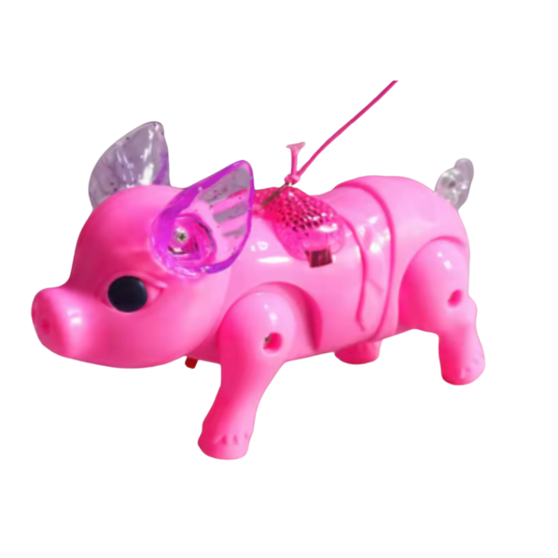 Children's Musical Walking Pig Toy with Lights