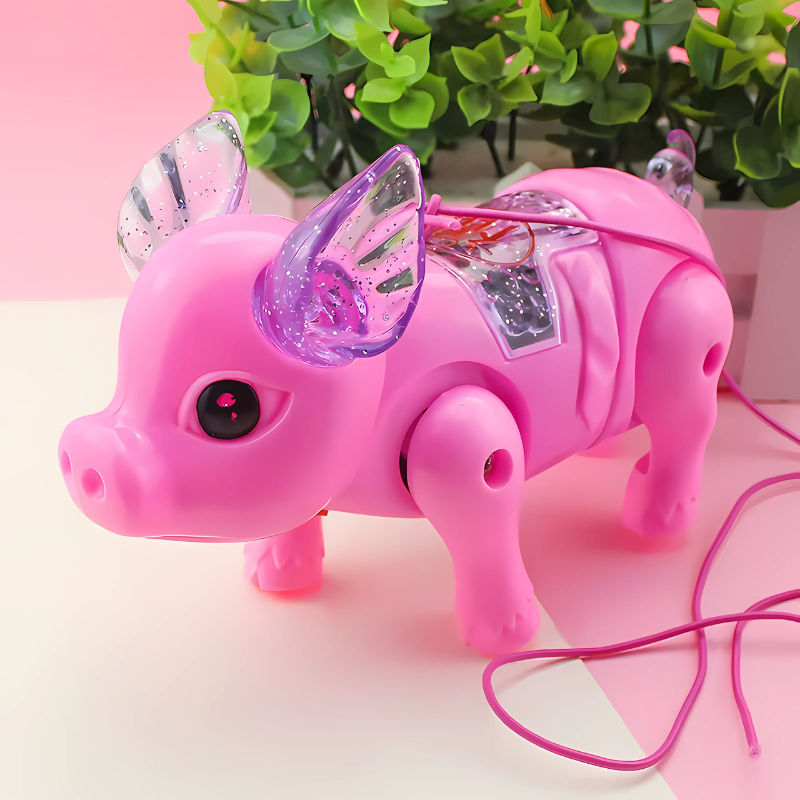 Children's Musical Walking Pig Toy with Lights