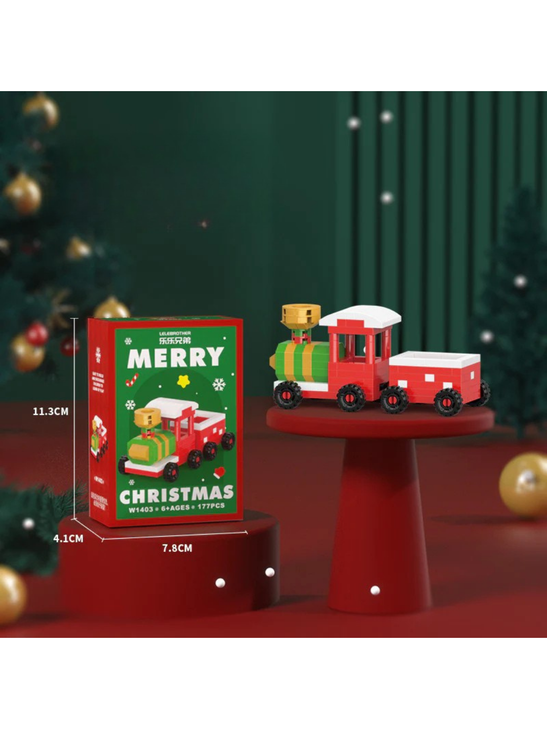 Christmas Building Block Set with 12 Festive Figures