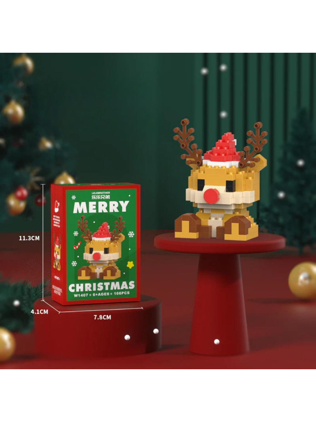 Christmas Building Block Set with 12 Festive Figures