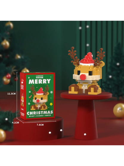 Christmas Building Block Set with 12 Festive Figures