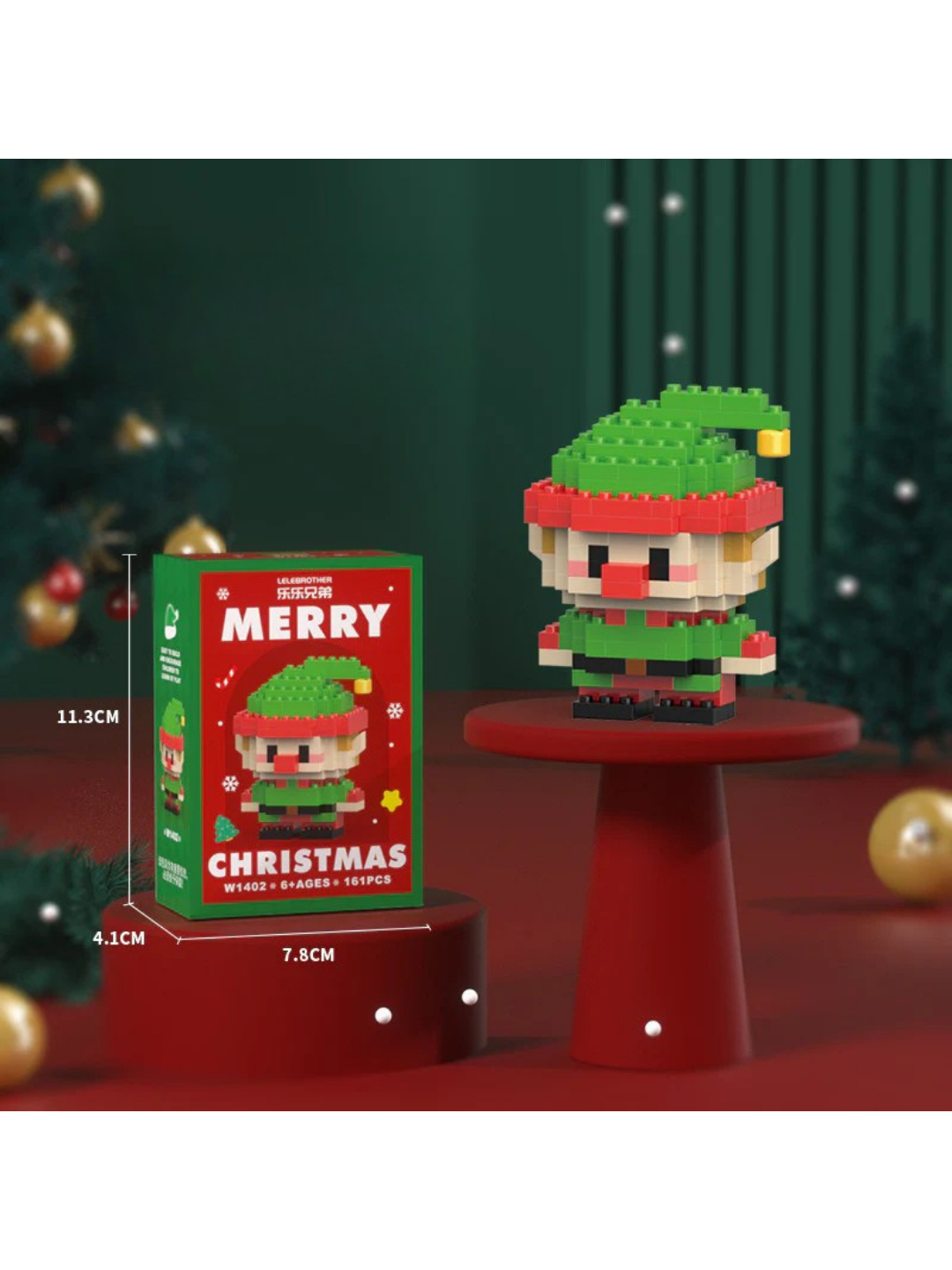 Christmas Building Block Set with 12 Festive Figures