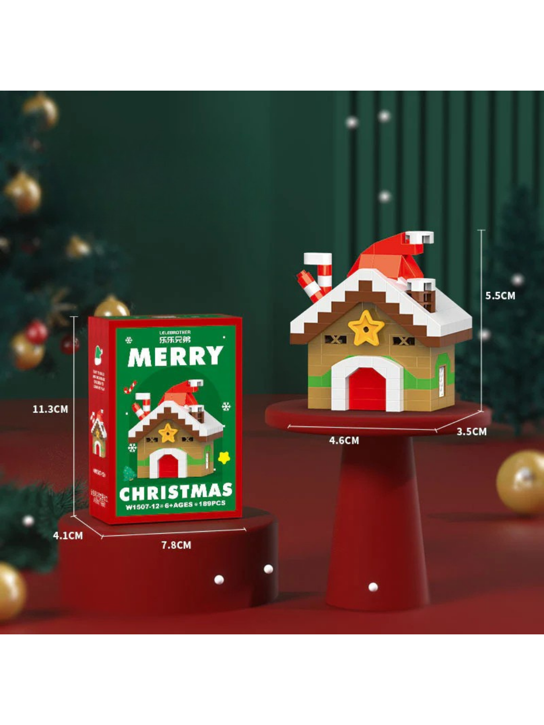 Christmas Building Block Set with 12 Festive Figures
