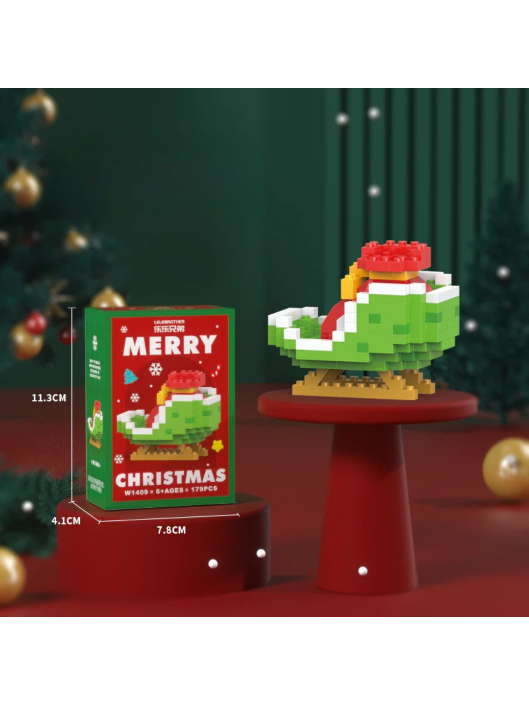 Christmas Building Block Set with 12 Festive Figures
