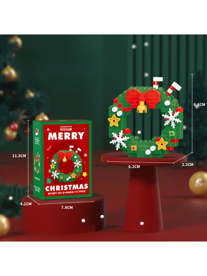 Christmas Building Block Set with 12 Festive Figures
