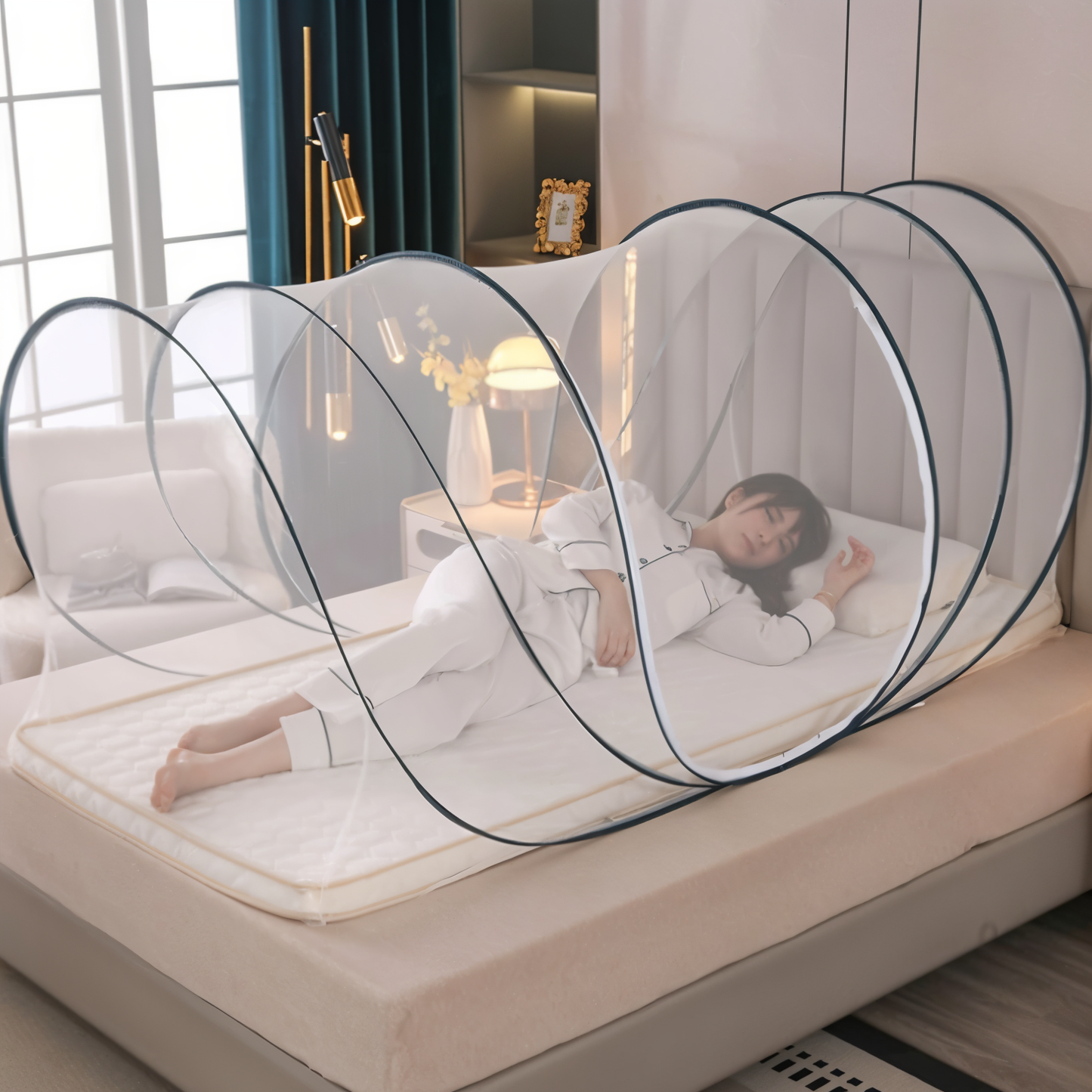 CircleGuard Foldable Round Mosquito Net Compact Travel Pop Up Design