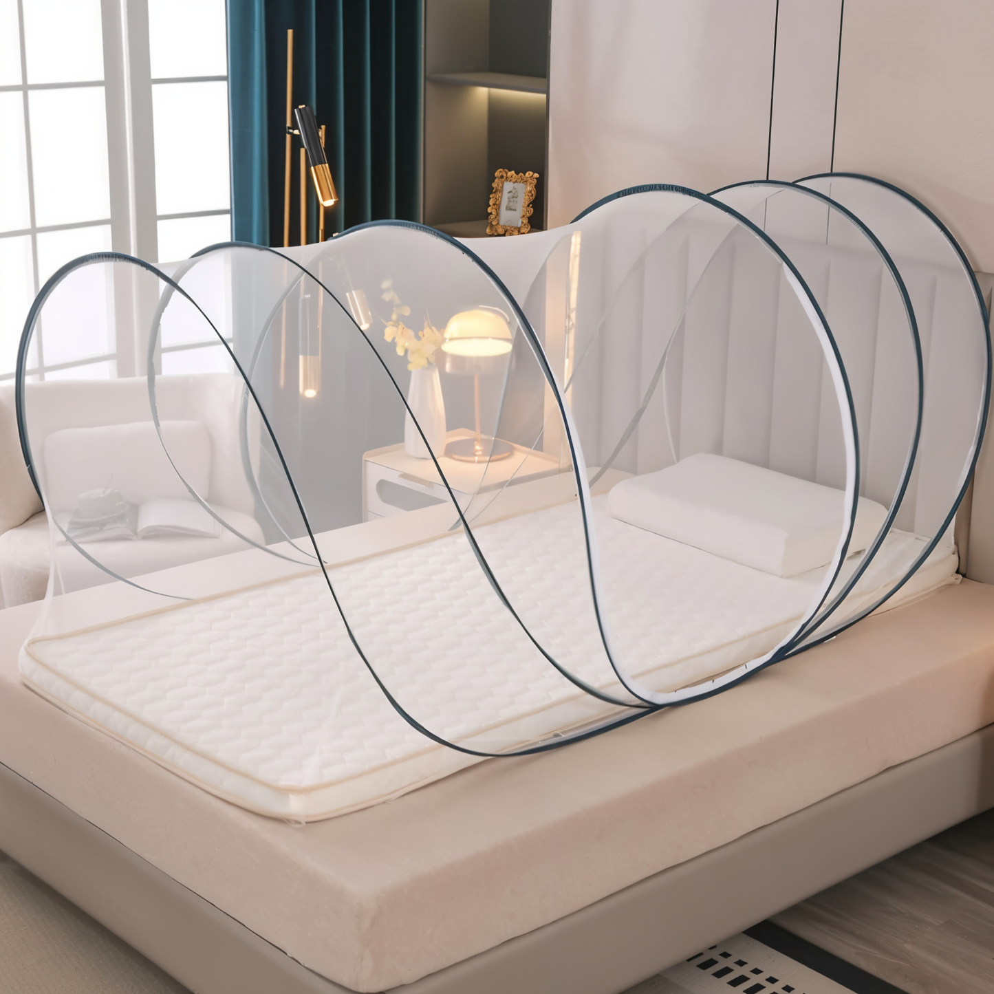 CircleGuard Foldable Round Mosquito Net Compact Travel Pop Up Design