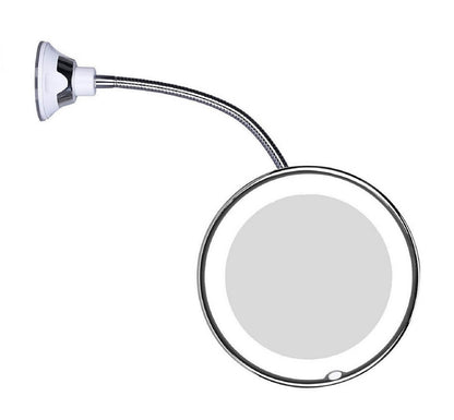 Claravue LED Magnifying Mirror 10x with Flexible Gooseneck