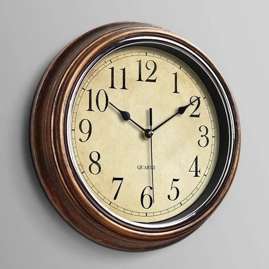 Classic Silent Wall Clock with Non-Ticking Movement for Home and Office