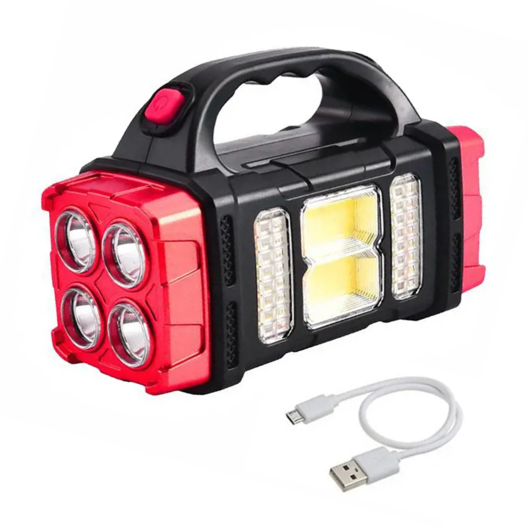Classirex – 4-in-1 Emergency Flashlight with Solar Charging and Power Bank