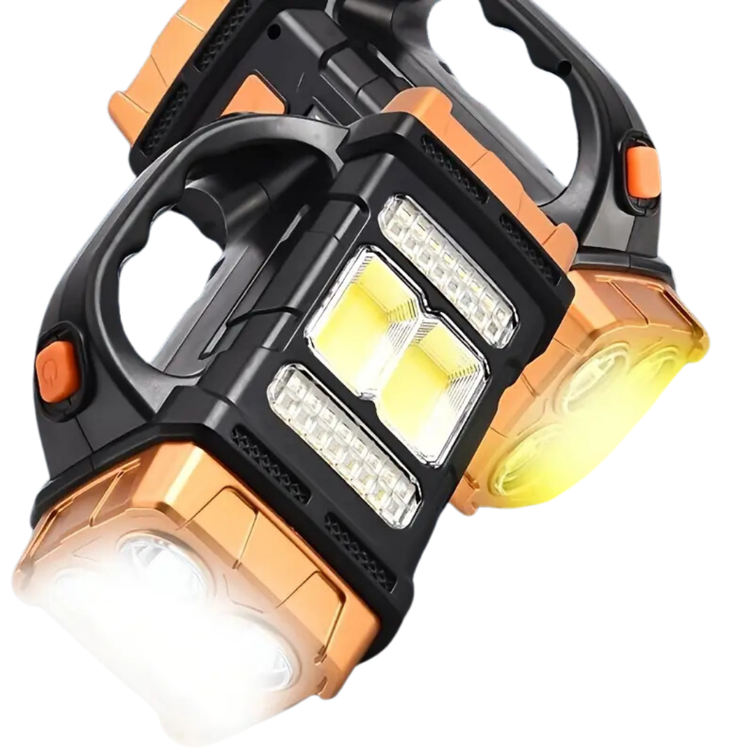 Classirex – 4-in-1 Emergency Flashlight with Solar Charging and Power Bank