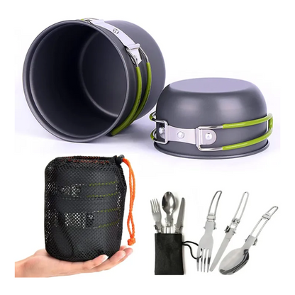 Classirex – Portable Camping Cookware Set with Foldable Cutlery