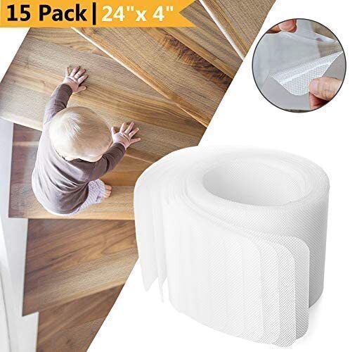 Clear Non Slip Stair Tread Strips Indoor Safety Grip Tape