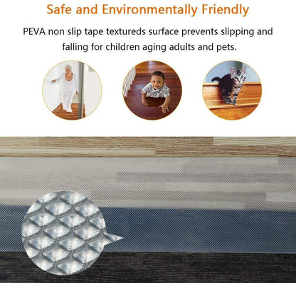 Clear Non Slip Stair Tread Strips Indoor Safety Grip Tape