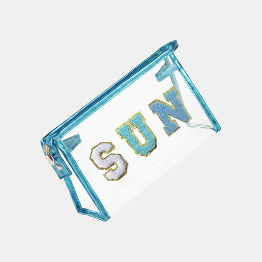 Estuche transparente e impermeable para cosméticos de viaje, ideal para la playa y artículos esenciales de belleza