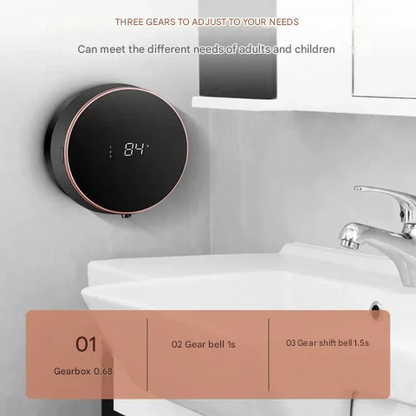 Cleon Automatic Soap Dispenser with Touchless Sensor LED Display and Rechargeable Wall Mount Design