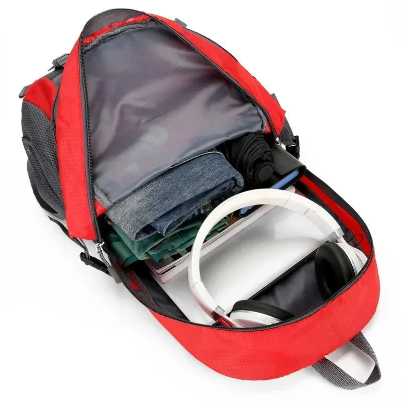 Clotilde Waterproof Travel Backpack with Multiple Compartments 40L Outdoor Daypack