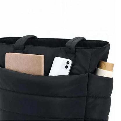 Cloud Puffer Tote Bag Lightweight Quilted Shoulder Bag