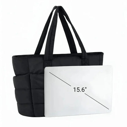 Cloud Puffer Tote Bag Lightweight Quilted Shoulder Bag