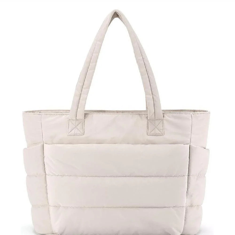 Cloud Puffer Tote Bag Lightweight Quilted Shoulder Bag